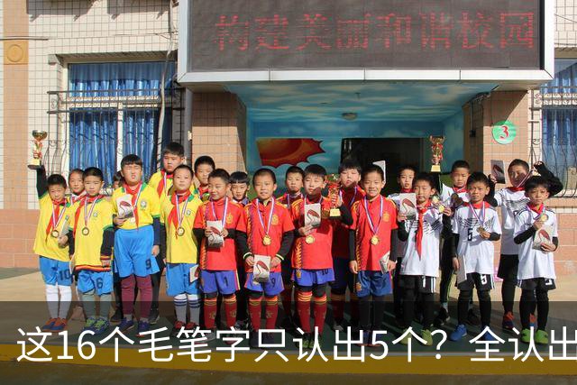 这16个毛笔字只认出5个？全认出的绝非等闲之辈！书法方圆并用有黄金比例吗？